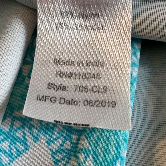 Cabana Life Dress Womens Sz L Maxi button up paisley V Neck Tiered UPF Cover up - Picture 7 of 11